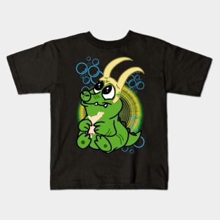 ALLIGATOR KAWAII HORNS Kids T-Shirt